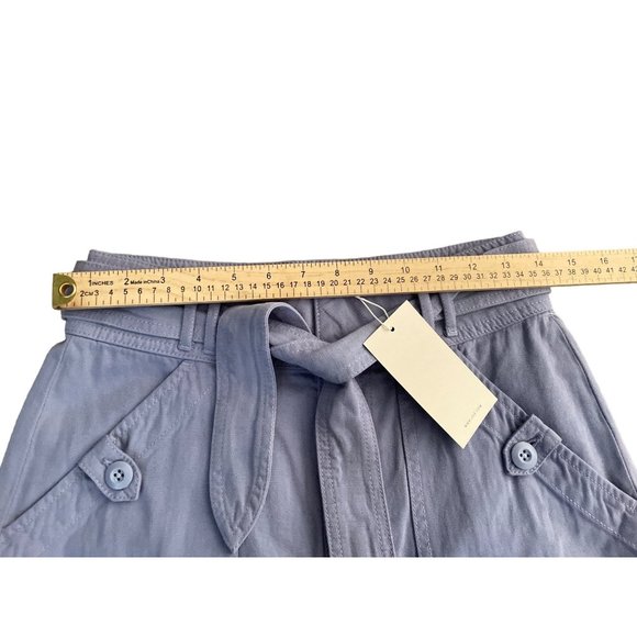 NWT Womens JOIE Periwinkle Blue Cargo Pants w/ Tie Front size 4 - Picture 5 of 8